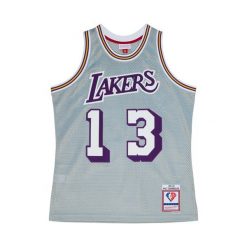 Koszulka NBA Los Angeles Lakers Wilt Chamberlain 75th NBA. Białe bluzki damskie Mitchell & Ness, bez wzorów, sportowe, bez kołnierzyka, bez ramiączek. Za 676.50 zł.