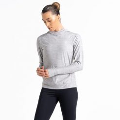 Bluza sportowa z kapturem damska Sprint City. Szare bluzy damskie Dare 2B, bez wzorów, sportowe, bez ramiączek, z kapturem. W wyprzedaży za 135.05 zł.