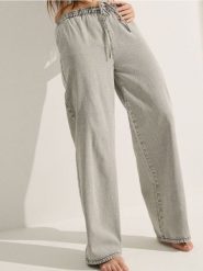 Jeansy wide leg - szary. Szare jeansy damskie Sinsay, bez wzorów, z jeansu. Za 49.99 zł.