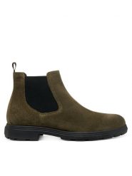 Geox Sztyblety U Meiern U56LZA 00023 C3009 Khaki. Brązowe botki męskie Geox, bez wzorów, ze skóry, bez obcasa, bez zapięcia. Za 399.99 zł.