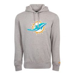 Bluza z kapturem Miami Dolphins NFL. Białe bluzy męskie New Era, m, bez wzorów, z kapturem. Za 294.50 zł.