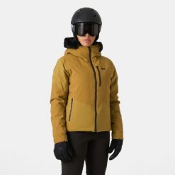 Damska kurtka narciarska Helly Hansen Valdisere 2.0. Brązowe kurtki sportowe damskie Helly Hansen, l, bez wzorów, z futra, bez ramiączek, bez kaptura, narciarskie, primaloft. Za 1,403.65 zł.