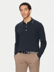 Marc O'Polo Sweter 520 5016 60006 Granatowy Regular Fit. Niebieskie swetry męskie Marc O'Polo, m, bez wzorów, z bawełny, bez kołnierzyka, bez ramiączek. Za 329.99 zł.