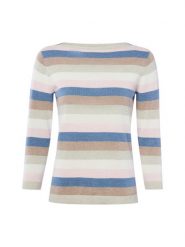 Brookshire Sweter z dzianiny Kobiety Bawełna szary|wielokolorowy, XXXL. Szare swetry nierozpinane damskie brookshire, bez wzorów, z bawełny, bez kołnierzyka, bez ramiączek. Za 89.95 zł.