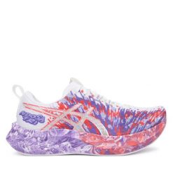 Buty do biegania Asics. Białe obuwie sportowe damskie Asics, bez wzorów, bez zapięcia, do biegania. Za 549.99 zł.