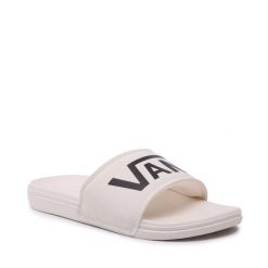 Klapki Vans. Białe klapki damskie Vans, bez wzorów, bez obcasa, bez zapięcia. Za 119.99 zł.