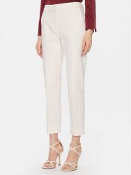 Weekend Max Mara Spodnie materiałowe Vite 2415131031 Beżowy Regular Fit. Brązowe spodnie materiałowe damskie Weekend Max Mara, bez wzorów, z bawełny. Za 399.99 zł.