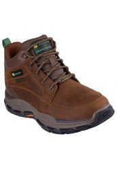 Buty trekkingowe męskie, Respected - Landin. Brązowe trekkingi męskie Skechers, z materiału, bez zapięcia. Za 399.99 zł.