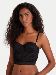 Guess Gorset O5BC06 W4700 Czarny. Czarne biustonosze Guess, z aplikacjami, z syntetyku. Za 304.50 zł.