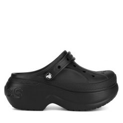Klapki Crocs. Czarne klapki damskie Crocs, bez wzorów, bez obcasa, bez zapięcia. Za 279.99 zł.