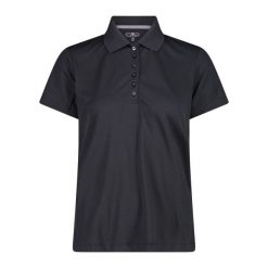 Damska koszulka polo CMP. Szare bluzki damskie CMP, bez wzorów, bez kołnierzyka, bez ramiączek. Za 143.50 zł.