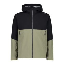 Kurtka przeciwdeszczowa męska CMP. Zielone kurtki męskie CMP, m, bez wzorów, sportowe, z kapturem. Za 309.99 zł.