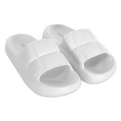 Klapki Softee z gumą balonową, białe. Białe klapki damskie Softee, bez wzorów, z gumy, bez zapięcia. Za 166.99 zł.