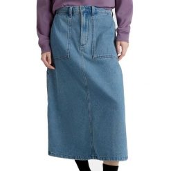 Spodnie Vans Model Union Denim Carpenter Kolor Niebieski. Niebieskie spodnie dresowe damskie Vans, bez wzorów, z denimu, sportowe, długie. W wyprzedaży za 191.25 zł.
