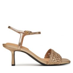 Sandały Tommy Hilfiger. Żółte sandały damskie Tommy Hilfiger, bez wzorów, bez obcasa, na szpilce, bez zapięcia. Za 279.99 zł.