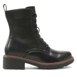 Trzewiki Clara Barson. Czarne botki damskie Clara Barson, bez wzorów, bez obcasa, na słupku, bez zapięcia. Za 109.99 zł.