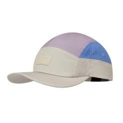 Damska czapka z daszkiem Buff 5 Panel Go Cap. Niebieskie czapki damskie Buff, bez wzorów, z elastanu, sportowe. W wyprzedaży za 114.60 zł.