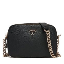 Torebka Guess. Czarne torebki do ręki damskie Guess, z aplikacjami, bez dodatków. Za 379.99 zł.