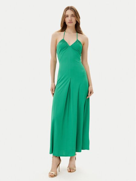 Silvian Heach Sukienka letnia Madev GPP25330VE Zielony Slim Fit. Zielone sukienki damskie Silvian Heach, na lato, bez wzorów, z syntetyku, bez kołnierzyka, bez ramiączek. Za 339.99 zł.