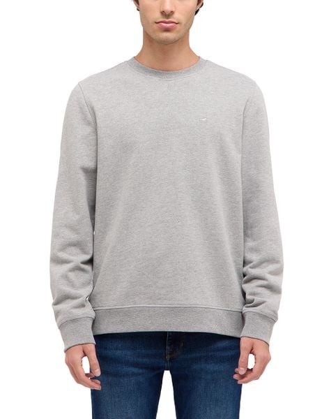 Męska Bluza Nierozpinana Mustang Style Clio Mid Grey Mélange 1016364 4140. Szare bluzy męskie Mustang, m, bez wzorów, bez ramiączek, bez kaptura. Za 149.99 zł.