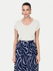 ONLY T-Shirt Rilla 15315776 Biały Regular Fit. Białe t-shirty damskie ONLY, xl, bez wzorów, z wiskozy, bez kołnierzyka, bez ramiączek. Za 69.99 zł.