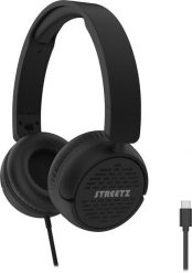 USB-C STREETZ C100 ausinės , sulankstomos, USB-C, juodos / C100-BLK / 6612102. Słuchawki nauszne Streetz. Za 78.56 zł.