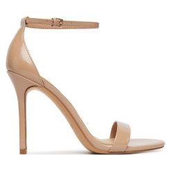 Sandały Aldo. Brązowe kozaki damskie Aldo, bez wzorów, bez obcasa, na szpilce, bez zapięcia. Za 339.99 zł.