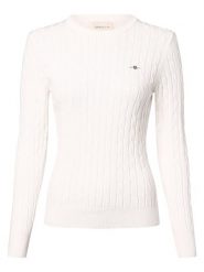 Gant Sweter Kobiety Bawełna biały, XL. Białe swetry nierozpinane damskie GANT, xl, bez wzorów, z bawełny, bez kołnierzyka, bez ramiączek. Za 599.95 zł.