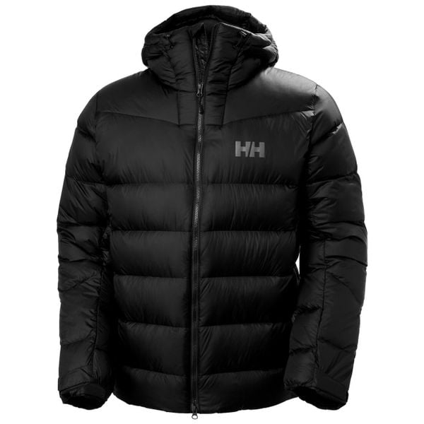Kurtka z kapturem Helly Hansen Glacier. Czarne kurtki męskie Helly Hansen, bez wzorów, z puchu, sportowe, z kapturem. W wyprzedaży za 1,389.35 zł.