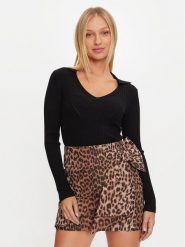 Guess Sweter Isabella W4BR19 Z3HP2 Czarny Slim Fit. Czarne swetry nierozpinane damskie Guess, m, z aplikacjami, z wiskozy, bez kołnierzyka, bez ramiączek. Za 199.99 zł.