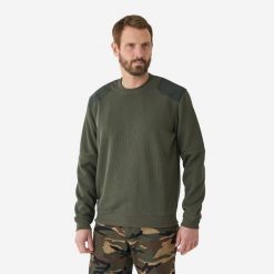 Sweter Commando 500. Brązowe swetry męskie SOLOGNAC, l, bez wzorów, z elastanu, sportowe, bez kołnierzyka, bez ramiączek. Za 119.99 zł.