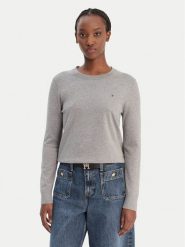 Tommy Hilfiger Sweter WW0WW44984 Szary Regular Fit. Szare swetry nierozpinane damskie Tommy Hilfiger, xxl, bez wzorów, z syntetyku, bez kołnierzyka, bez ramiączek. Za 409.99 zł.