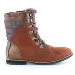 Buty Columbia Twentythird Ave Wp Mid W BL2769-256 brązowe. Brązowe botki damskie bez wzorów, z gumy, bez obcasa, bez zapięcia. Za 544.84 zł.