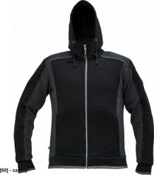 CERVA Męska bluza, kaptur, odblaskowe elementy, 55% bawełna, 45% poliester czarny XL. Czarne bluzy męskie CERVA, m, bez wzorów, z bawełny, bez ramiączek, bez kaptura. Za 173.15 zł.