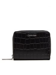 Calvin Klein Portfel Ck Must Md Zip Around K60K612355 Czarny. Czarne portfele damskie Calvin Klein, ze skóry. Za 299.99 zł.