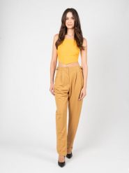 Patrizia Pepe Top | DC1379/A052 | Kobieta | Pomarańczowy. Brązowe topy damskie Patrizia Pepe, bez wzorów, ze lnu, z asymetrycznym kołnierzem, bez ramiączek. W wyprzedaży za 299.00 zł.