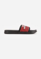 Czarne Klapki Sportowe z Piankowego Materiału Thesedice. Czarne buty sportowe męskie Born2be, na lato, bez wzorów, z dresówki, bez zapięcia. Za 29.99 zł.