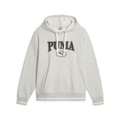 Bluza z kapturem Puma Squad fl. Szare bluzy damskie Puma, bez wzorów, z syntetyku, eleganckie, bez ramiączek, z kapturem. Za 246.20 zł.