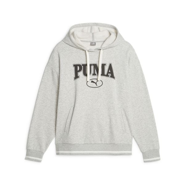 Bluza z kapturem Puma Squad fl. Szare bluzy damskie Puma, m, bez wzorów, z bawełny, eleganckie, bez ramiączek, z kapturem. Za 258.85 zł.