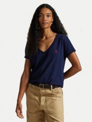 Polo Ralph Lauren T-Shirt 211B14611008 Granatowy Regular Fit. Niebieskie t-shirty damskie Polo Ralph Lauren, m, bez wzorów, bez kołnierzyka, bez ramiączek. Za 399.99 zł.
