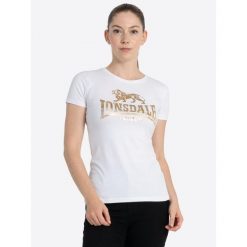 Koszulka damska Lonsdale Bantry. Białe bluzki damskie Lonsdale, bez wzorów, sportowe, bez kołnierzyka, bez ramiączek. Za 152.50 zł.