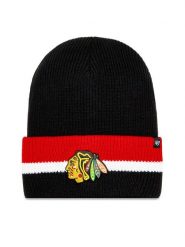 47 Brand Czapka NHL Chicago Blackhawks Split Cuff 47 H-SPLCC04ACE-BKA Czarny. Czarne czapki damskie 47 Brand, na zimę, bez wzorów, z materiału. Za 149.99 zł.