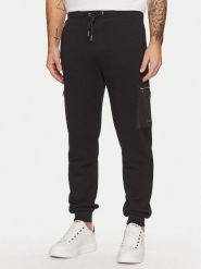 KARL LAGERFELD Spodnie dresowe 705071 551900 Czarny Regular Fit. Czarne spodnie sportowe męskie KARL LAGERFELD, m, bez wzorów, z bawełny. Za 659.99 zł.