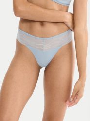 Triumph Stringi Breathe & Lift Smart 10226446 Niebieski. Niebieskie majtki damskie Triumph, z syntetyku. Za 79.99 zł.