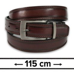 Pasek Dwustronny do Spodni, Czarno-Brązowy, 115 cm, Elegancki, Męski, Skórzany -ZET. Brązowe paski męskie Zet, ze skóry, eleganckie. Za 89.00 zł.