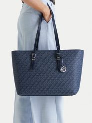 MICHAEL Michael Kors Torebka Quinn 30T5SQNT9V Granatowy. Niebieskie shopperki damskie MICHAEL Michael Kors, bez wzorów, ze skóry, bez dodatków. Za 1,128.99 zł.