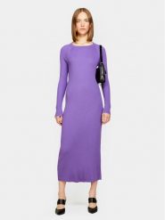Sisley Sukienka dzianinowa 1B7YMV00M Fioletowy Slim Fit. Fioletowe sukienki damskie Sisley, l, bez wzorów, z dzianiny, bez kołnierzyka, bez ramiączek. Za 719.99 zł.