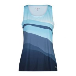 Damski tank top CMP. Niebieskie topy damskie CMP, s, bez wzorów, sportowe, bez kołnierzyka, bez ramiączek. Za 196.00 zł.