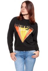 BLUZA WRANGLER RETRO SWEAT FADED BLACK W6085HPV6 112130460. Czarne bluzy damskie Wrangler, s, bez wzorów, klasyczne, bez ramiączek, bez kaptura. W wyprzedaży za 79.99 zł.