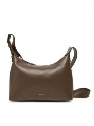Calvin Klein Torebka Hardware Strap Medium Crossbody K60K613028 Brązowy. Brązowe listonoszki damskie Calvin Klein, bez wzorów, ze skóry, bez dodatków. Za 309.99 zł.